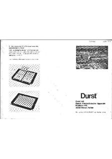 Durst Comask manual. Camera Instructions.